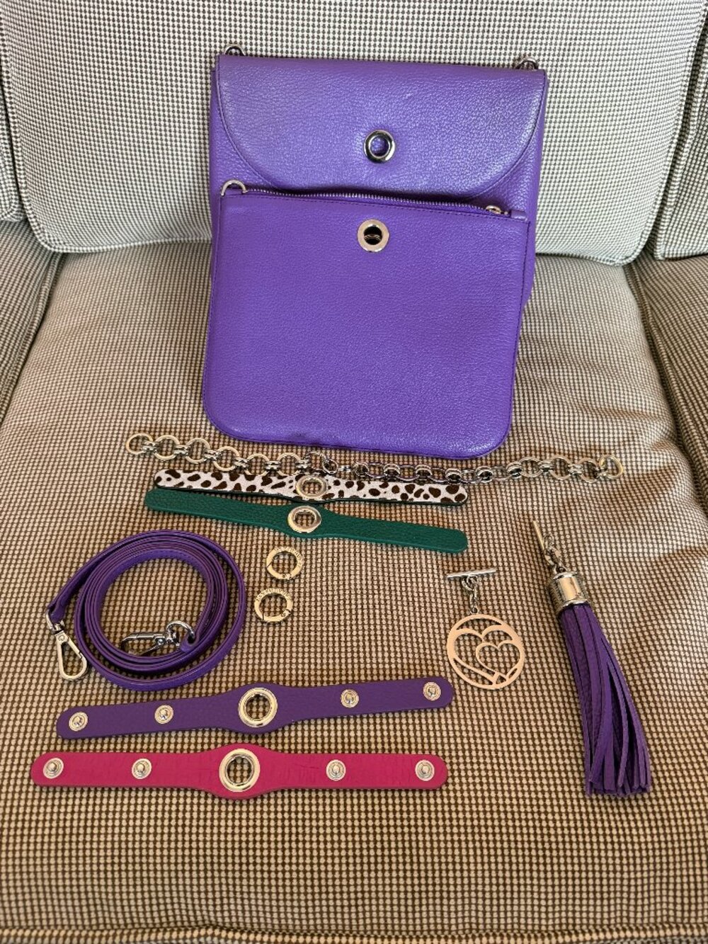 Sarah Haran Violet bags and accessories